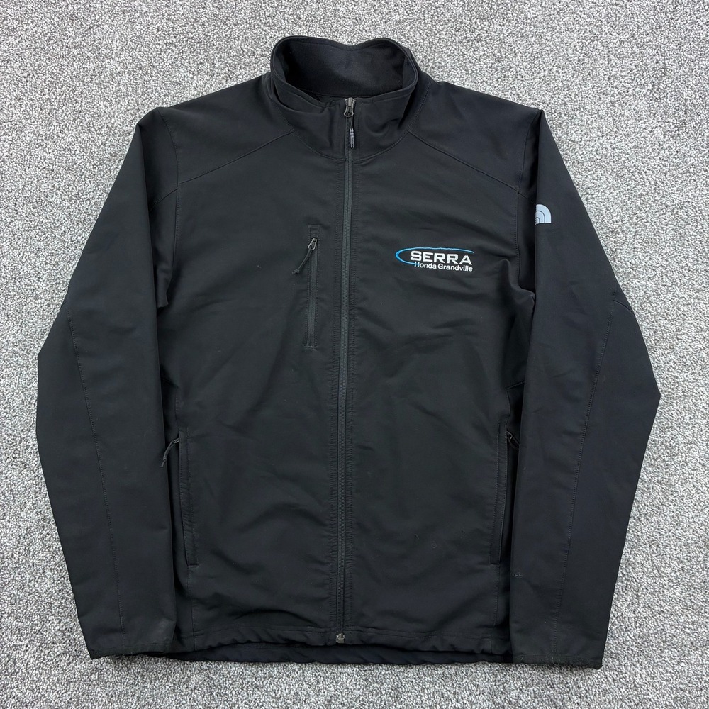 he North Face Apex Jacket Mens XL Black Softshell Full Zip Windbreaker Windwall